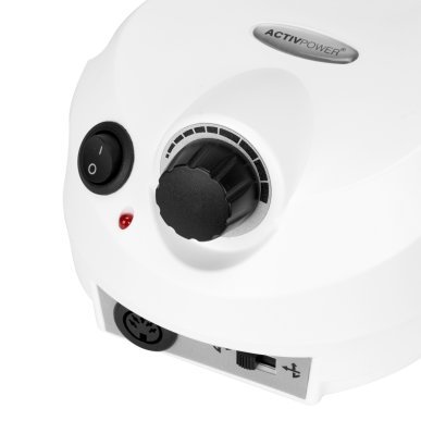 Nagelfrees Activ Power J202 65 W wit voor professioneel manicure- en pedicurewerk, gel en acryl, met Twist-Lock-handstuk