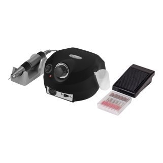 Nagelfrees Activ Power J202 65 W zwart voor manicure en pedicure, gel en acryl met Twist-Lock-handstuk voor salonwerk