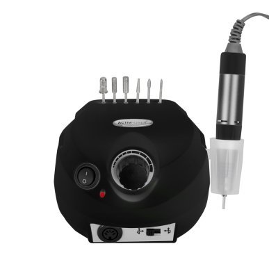 Nagelfrees Activ Power J202 65 W zwart voor manicure en pedicure, gel en acryl met Twist-Lock-handstuk voor salonwerk