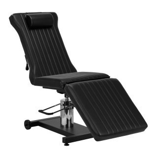 Professionele tattoostoel Pro Ink 612 zwart hydraulisch voor tattoo studio's met verstelbare zithouding en voetsteun