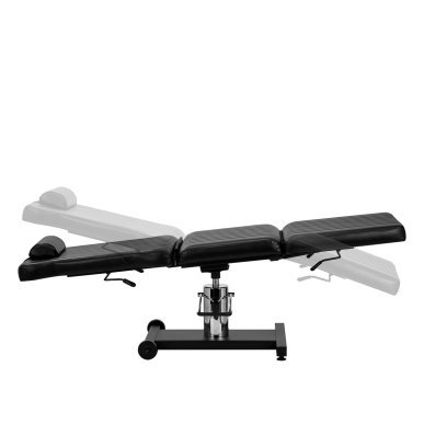Professionele tattoostoel Pro Ink 612 zwart hydraulisch voor tattoo studio's met verstelbare zithouding en voetsteun