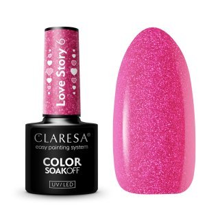 Hybride nagellak Claresa Love Story 6 5 g voor elegante manicures in salon en thuis met glans en langdurige afwerking