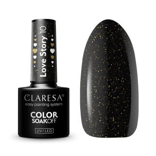 Hybride nagellak Claresa Love Story 10 5 g voor manicure met elegante glans en duurzame afwerking in salon en thuis