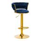 Barkruk 4Rico QS-B313a marineblauw fluweel voor professionele salons met verstelbare zithoogte en comfortabel werkgebruik Barkruk 4Rico QS-B313a marineblauw fluweel voor professionele salons met verstelbare zithoogte en comfortabel werkgebruik