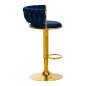 Barkruk 4Rico QS-B313a marineblauw fluweel voor professionele salons met verstelbare zithoogte en comfortabel werkgebruik Barkruk 4Rico QS-B313a marineblauw fluweel voor professionele salons met verstelbare zithoogte en comfortabel werkgebruik