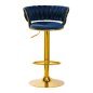 Barkruk 4Rico QS-B313a marineblauw fluweel voor professionele salons met verstelbare zithoogte en comfortabel werkgebruik Barkruk 4Rico QS-B313a marineblauw fluweel voor professionele salons met verstelbare zithoogte en comfortabel werkgebruik