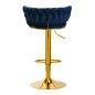 Barkruk 4Rico QS-B313a marineblauw fluweel voor professionele salons met verstelbare zithoogte en comfortabel werkgebruik Barkruk 4Rico QS-B313a marineblauw fluweel voor professionele salons met verstelbare zithoogte en comfortabel werkgebruik