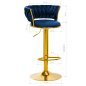 Barkruk 4Rico QS-B313a marineblauw fluweel voor professionele salons met verstelbare zithoogte en comfortabel werkgebruik Barkruk 4Rico QS-B313a marineblauw fluweel voor professionele salons met verstelbare zithoogte en comfortabel werkgebruik