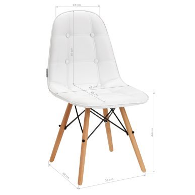 Cosmetische stoel 4Rico QS-185 wit met verstelbare zithoogte voor professionele salons en behandelruimtes in de beautybranche