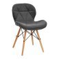 Cosmetische stoel 4Rico QS-186 grijs fluweel voor professionele salons, beautyruimtes en comfortabel salonwerk