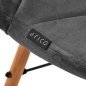Cosmetische stoel 4Rico QS-186 grijs fluweel voor professionele salons, beautyruimtes en comfortabel salonwerk