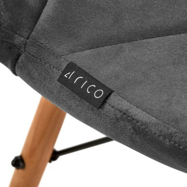 Cosmetische stoel 4Rico QS-186 grijs fluweel voor professionele salons, beautyruimtes en comfortabel salonwerk