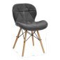 Cosmetische stoel 4Rico QS-186 grijs fluweel voor professionele salons, beautyruimtes en comfortabel salonwerk
