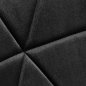 Cosmetische stoel 4Rico QS-186 zwart fluweel voor professionele salons, studio's en behandelruimtes met comfortabele zithouding