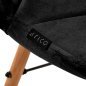 Cosmetische stoel 4Rico QS-186 zwart fluweel voor professionele salons, studio's en behandelruimtes met comfortabele zithouding