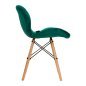 Cosmetische stoel 4Rico QS-186 groen fluweel voor professionele salons, beautystudio's en comfortabele behandelingen
