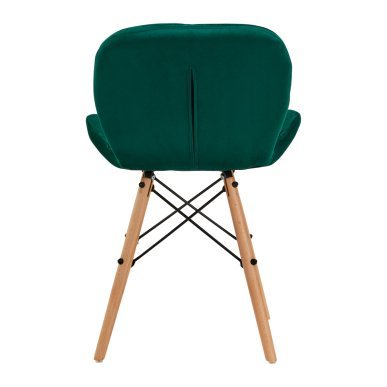 Cosmetische stoel 4Rico QS-186 groen fluweel voor professionele salons, beautystudio's en comfortabele behandelingen