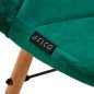 Cosmetische stoel 4Rico QS-186 groen fluweel voor professionele salons, beautystudio's en comfortabele behandelingen