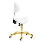 Cosmetische kruk Giovanni 1004 goud-wit, verstelbaar en comfortabel voor beauty salons en professionele behandelruimtes Cosmetische kruk Giovanni 1004 goud-wit, verstelbaar en comfortabel voor beauty salons en professionele behandelruimtes