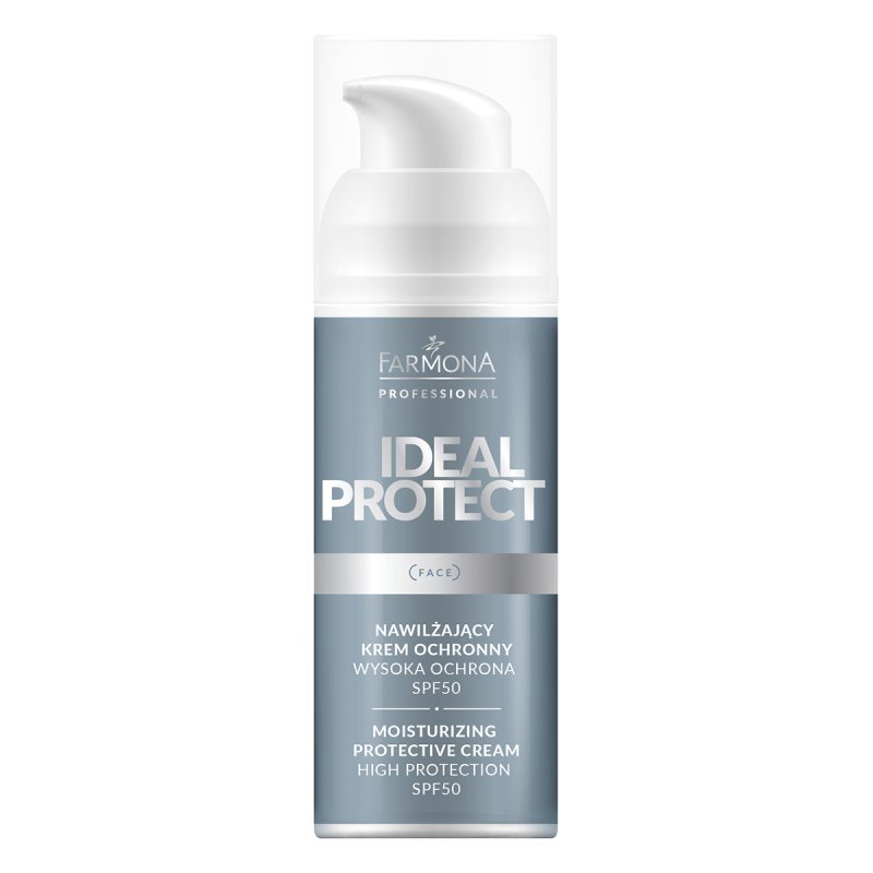 Beschermende crème Farmona Ideal Protect SPF50 50 ml hydraterend voor dagelijkse UV-bescherming en salonverzorging