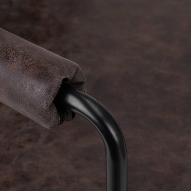 Kappersstoel Gabbiano Katania Loft Old Leather donkerbruin voor professioneel knippen, kleuren en stylen in de salon