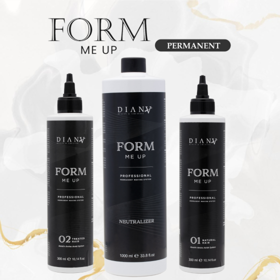 Form me up Organic Curl & Wave Perm Set 1000ml neutral + 01 natural hair 300ml + 02 treated hair 300ml