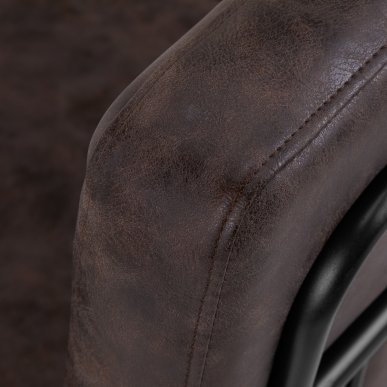 Kappersstoel Gabbiano Katania Loft Old Leather donkerbruin voor professioneel knippen, kleuren en stylen in de salon