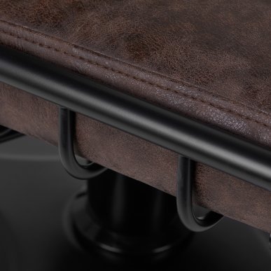 Kappersstoel Gabbiano Katania Loft Old Leather donkerbruin voor professioneel knippen, kleuren en stylen in de salon