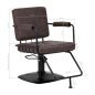 Kappersstoel Gabbiano Katania Loft Old Leather donkerbruin voor professioneel knippen, kleuren en stylen in de salon Kappersstoel Gabbiano Katania Loft Old Leather donkerbruin voor professioneel knippen, kleuren en stylen in de salon