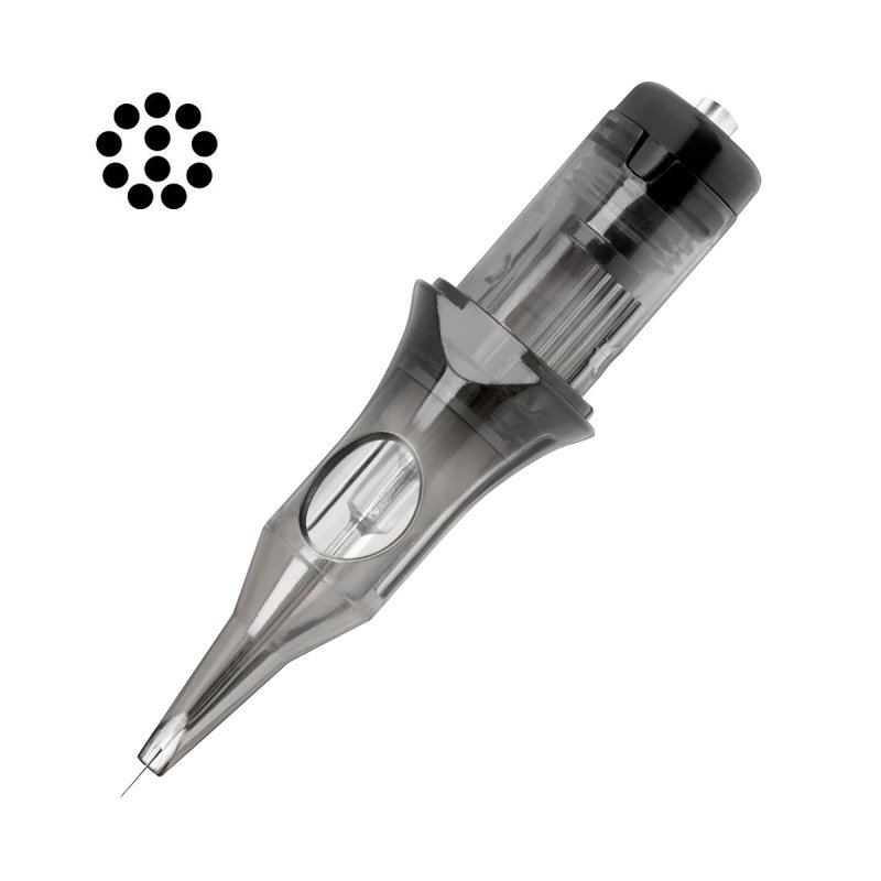 Tattoo cartridges 11RS 0,25 mm El Cartel V2 voor schaduw en zachte overgangen, 10 stuks voor professioneel tattoo-werk Tattoo cartridges 11RS 0,25 mm El Cartel V2 voor schaduw en zachte overgangen, 10 stuks voor professioneel tattoo-werk