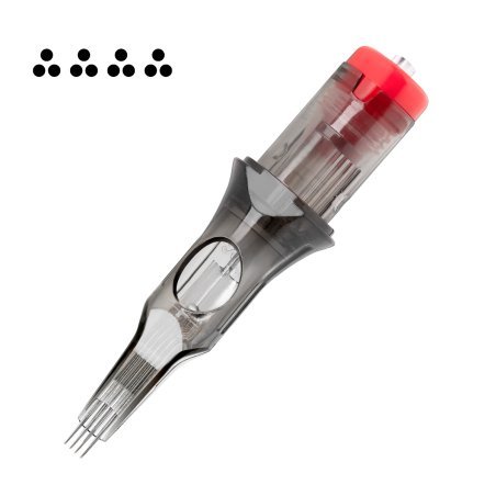 Tattoo cartridges El Cartel V2 4 InRow 3RL 0,35 mm Long Taper voor professioneel dotwork en linework, 10 stuks