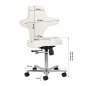 Professionele cosmetische stoel Azzurro Special 152 wit voor beautybehandelingen, massage en podologie in de salon