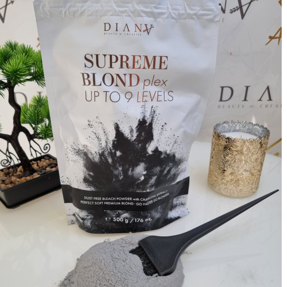 SUPREME 500g  BLOND WITH BAMBOO CHARCOAL , Plex , dust-free