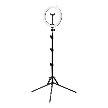 Professionele ringlamp Glow 10 inch BSC RGB 10 W met statief voor salon, studio, beautybehandeling en contentcreatie