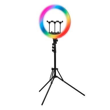 Professionele ringlamp Glow 18" BSC RGB 45 W met statief voor salon, studio, beautypraktijk en contentwerkplek