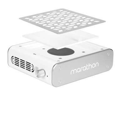 Professionele stofafzuiger Marathon Olimp van SAEYANG 65 W voor manicure en pedicure met LED-lamp en USB-aansluiting