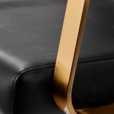 Professionele kapperswasunit Gabbiano Porto goud-zwart voor comfortabel wassen en haarverzorging in de professionele kapsalon