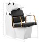 Professionele kapperswasunit Gabbiano Porto goud-zwart voor comfortabel wassen en haarverzorging in de professionele kapsalon
