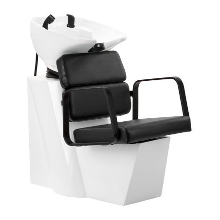 Professionele kapperswasunit Gabbiano Porto zwart voor comfortabel haar wassen en dagelijkse salonbehandelingen