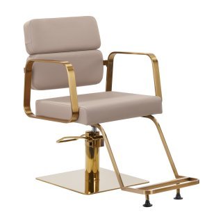 Professionele kappersstoel Gabbiano Porto-GM beige voor kapsalon, barbershop en comfortabel dagelijks salonwerk