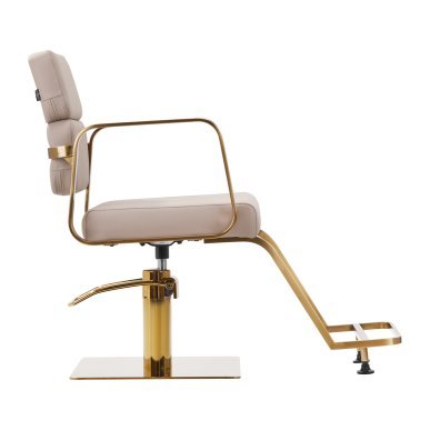 Professionele kappersstoel Gabbiano Porto-GM beige voor kapsalon, barbershop en comfortabel dagelijks salonwerk