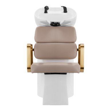 Professionele kapperswasunit Gabbiano Porto-GM beige voor wassen, kleuren en verzorgende behandelingen in de salon