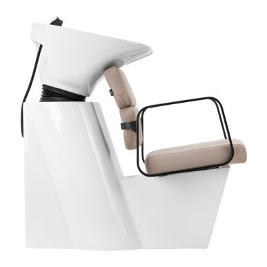 Professionele kapperswasunit Gabbiano Porto-BM beige voor wassen, kleuren en verzorgende behandelingen in kapsalon