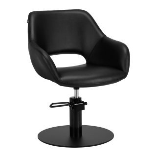 Kappersstoel Gabbiano Morena zwart voor professionele salons, barbershops en comfortabel knippen, kleuren en stylen
