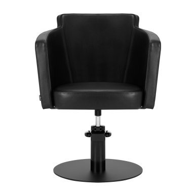 Professionele kappersstoel Gabbiano Roma zwart met hoogteverstelling en draaibare zitting voor knippen en stylen in de salon