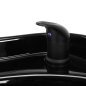 Kapperswasunit Gabbiano Modena zwart voor professioneel haarwassen, kleuren, verzorging en werkcomfort in salon