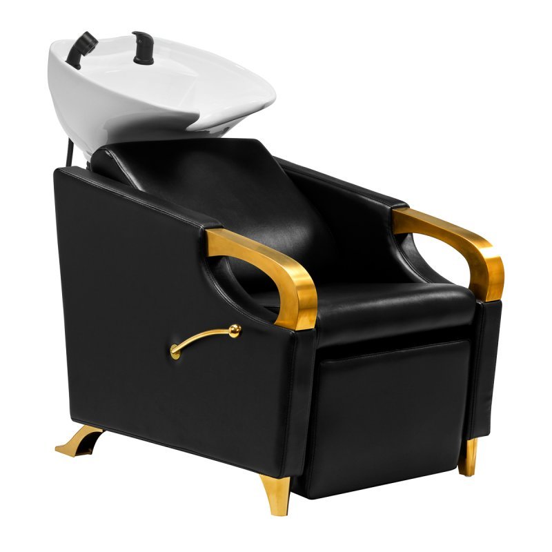 Kapperswasunit Gabbiano C019G zwart voor professioneel wassen, kleuren, verzorging en herstellende behandelingen in de salon Kapperswasunit Gabbiano C019G zwart voor professioneel wassen, kleuren, verzorging en herstellende behandelingen in de salon