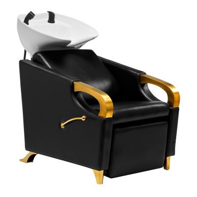 Kapperswasunit Gabbiano C019G zwart voor professioneel wassen, kleuren, verzorging en herstellende behandelingen in de salon