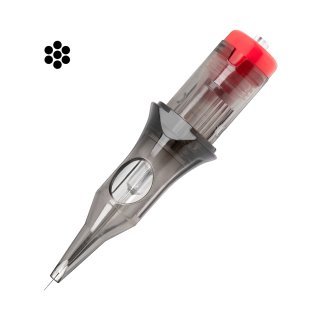 Tattoo cartridges El Cartel V2 7RL 0,30 mm Long Taper voor linework en details, 10 stuks voor professionele tattoo studio