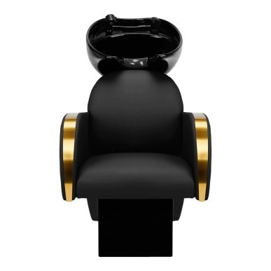 Professionele kapperswasunit Gabbiano Malaga goud-zwart voor wassen, kleuren en verzorging in salon en barbershop